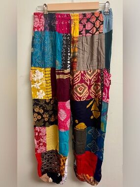 #3 Boho Patchwork Cotton Hippie Harem Pants
